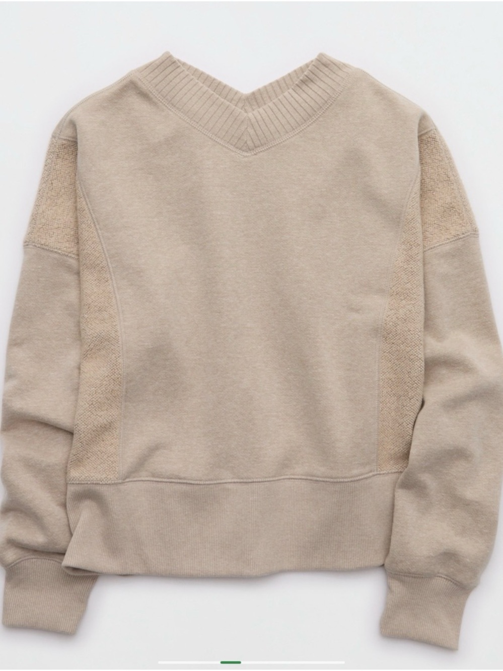 Aerie Apres-Chill Sweatshirt Medium NWT Stone Harbor Cozy Textured Pullover - Picture 3 of 11